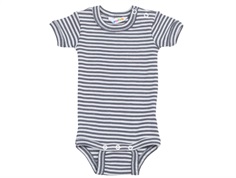 Joha bodysuit dark gray stripes merino wool/silk